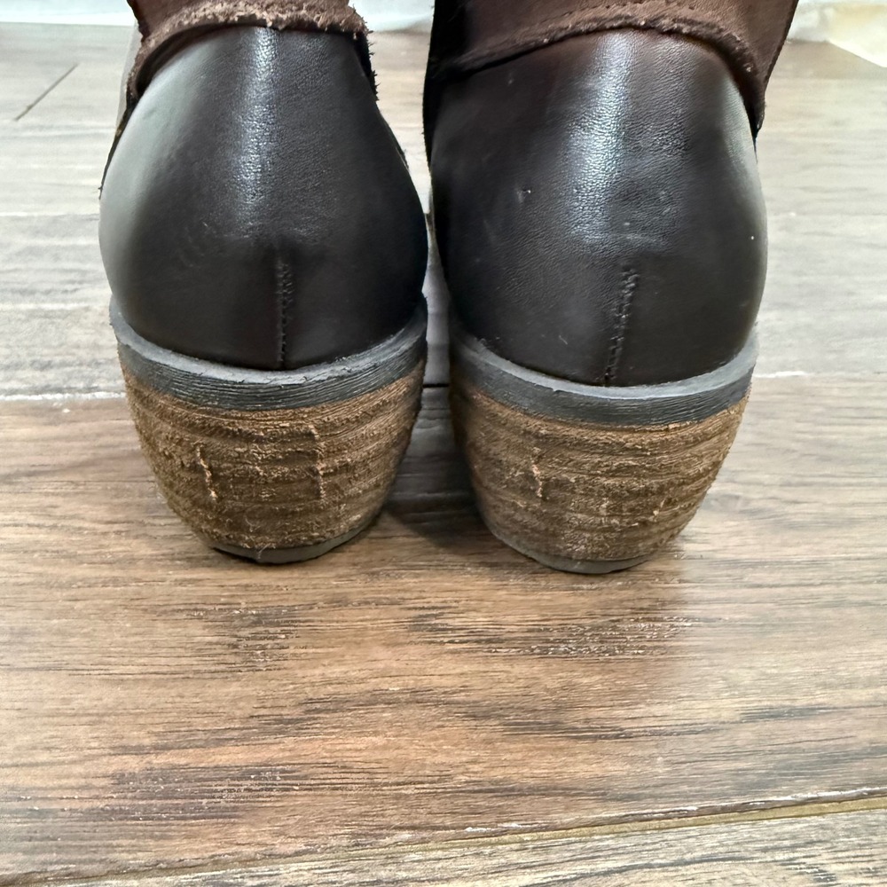 Pikolinos Le Mans Leather Lace Up Side Zip Ankle Boots Block Heel Size 40 - Picture 6 of 10